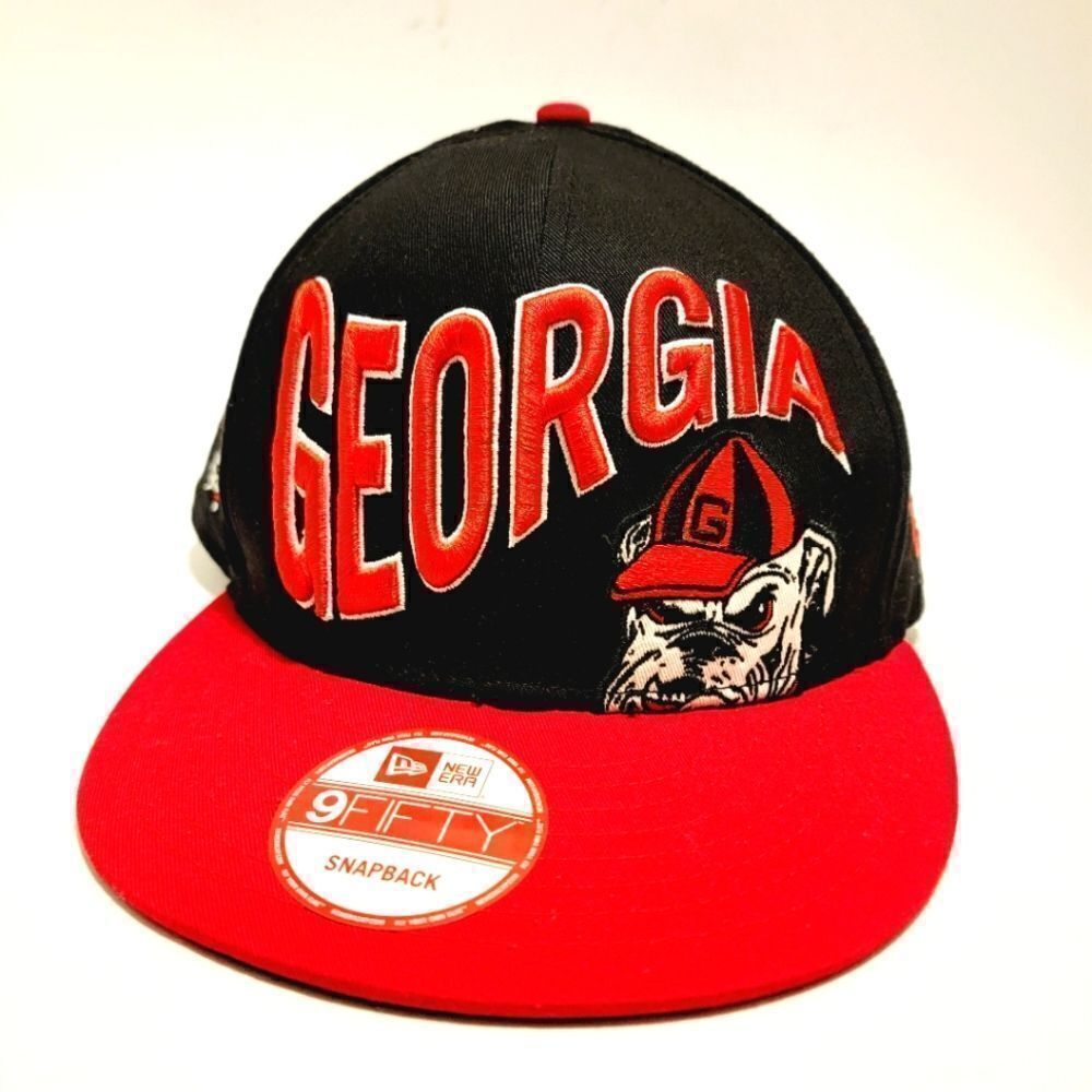 Georgia Bulldogs Spellout Snapback Cap Adjustable Hat New Era 9Fifty O/S NWOT